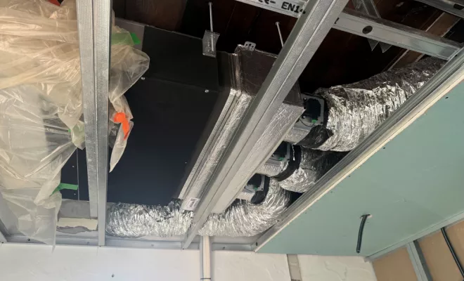 Pose de système de climatisation gainable à Calcatoggio, Ajaccio, Planet Clim